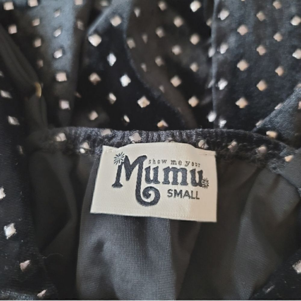 NEW Show Me Your MuMu Constance Studded Velvet Mini Dress in Black Size Small - Picture 8 of 12